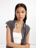Collar Doble Con Piedras
