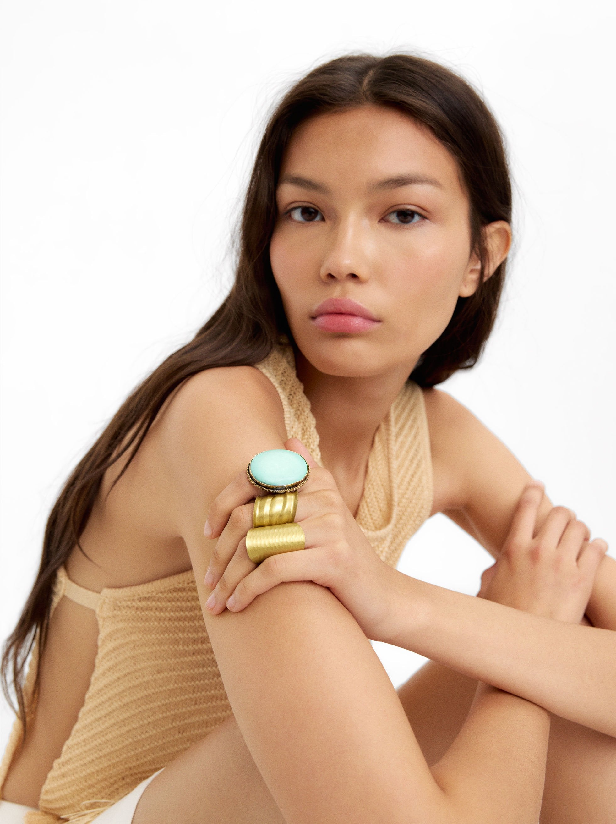 Set De Anillos Anchos De Brass