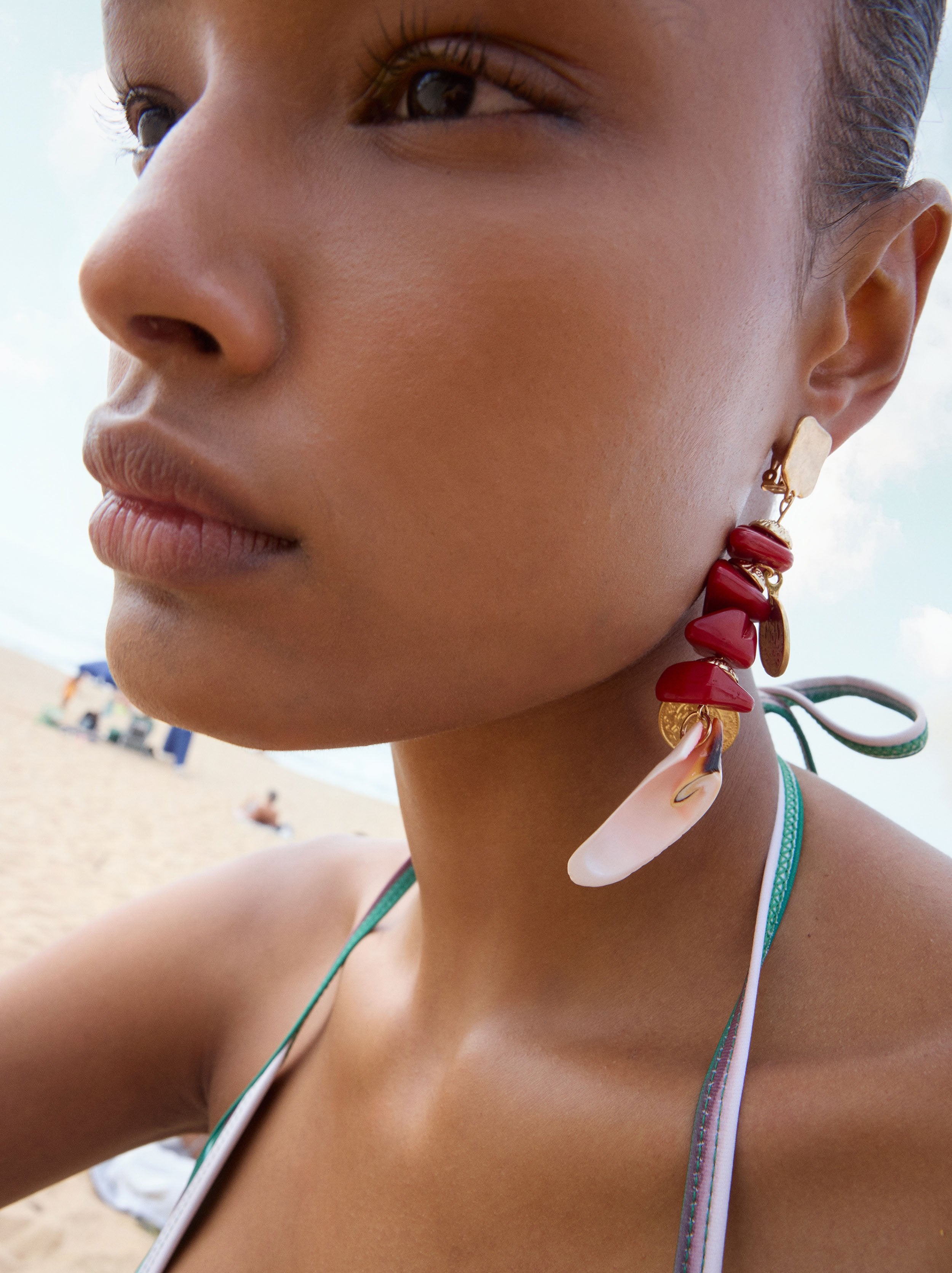 Pendientes Largos Maxi De Conchas