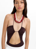 Collar Maxi Triple Con Piedras