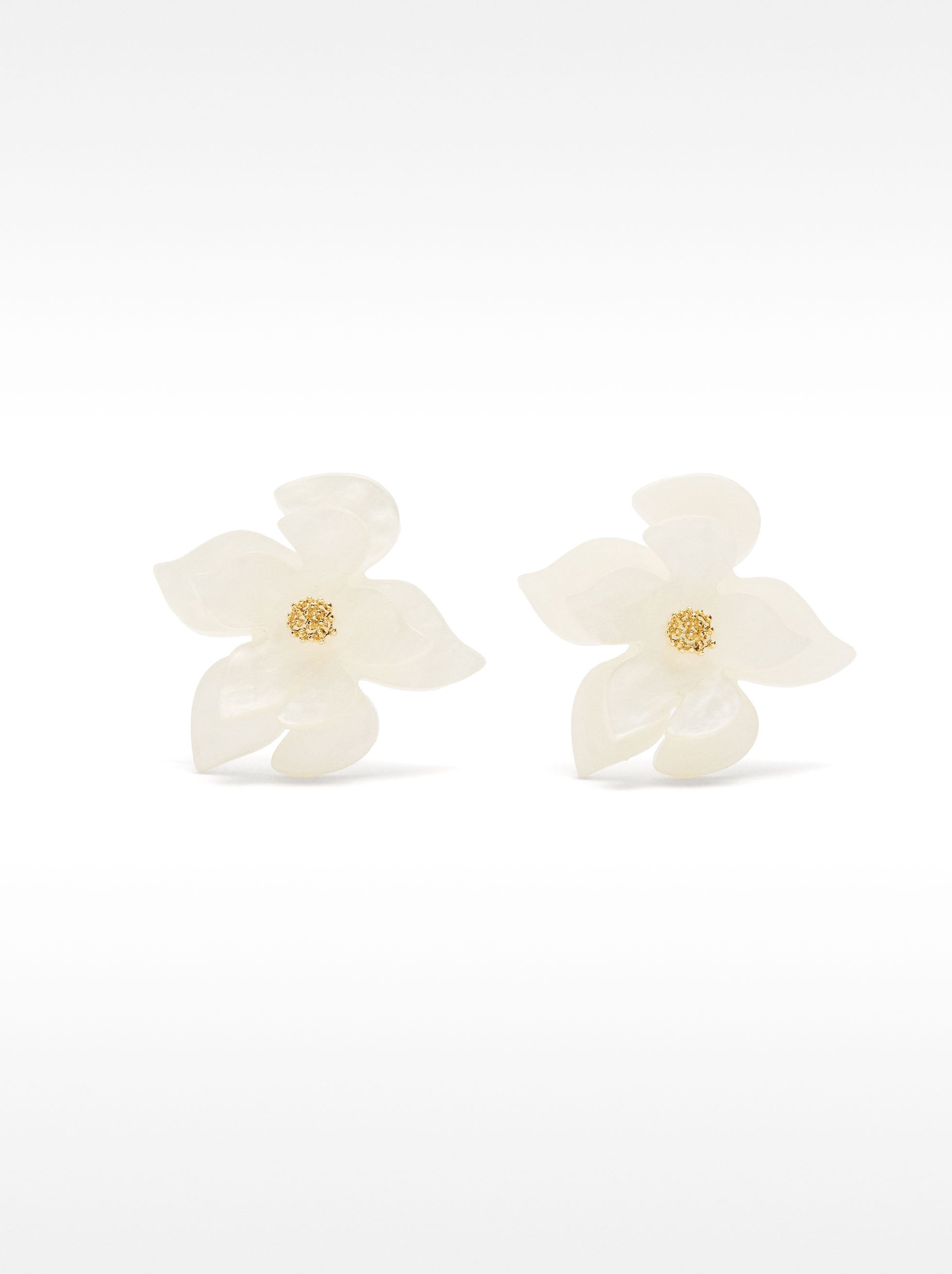 Pendientes Maxi De Flor Perolada