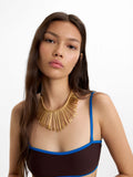 Collar Corto Maxi Con Barras