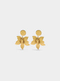 Pendientes Maxi De Flor Dorada