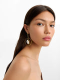Pendientes Barra Con Aro Y Concha