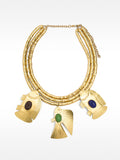 Collar Corto Con Peces Y Piedras