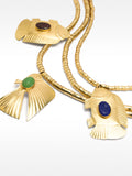 Collar Corto Con Peces Y Piedras