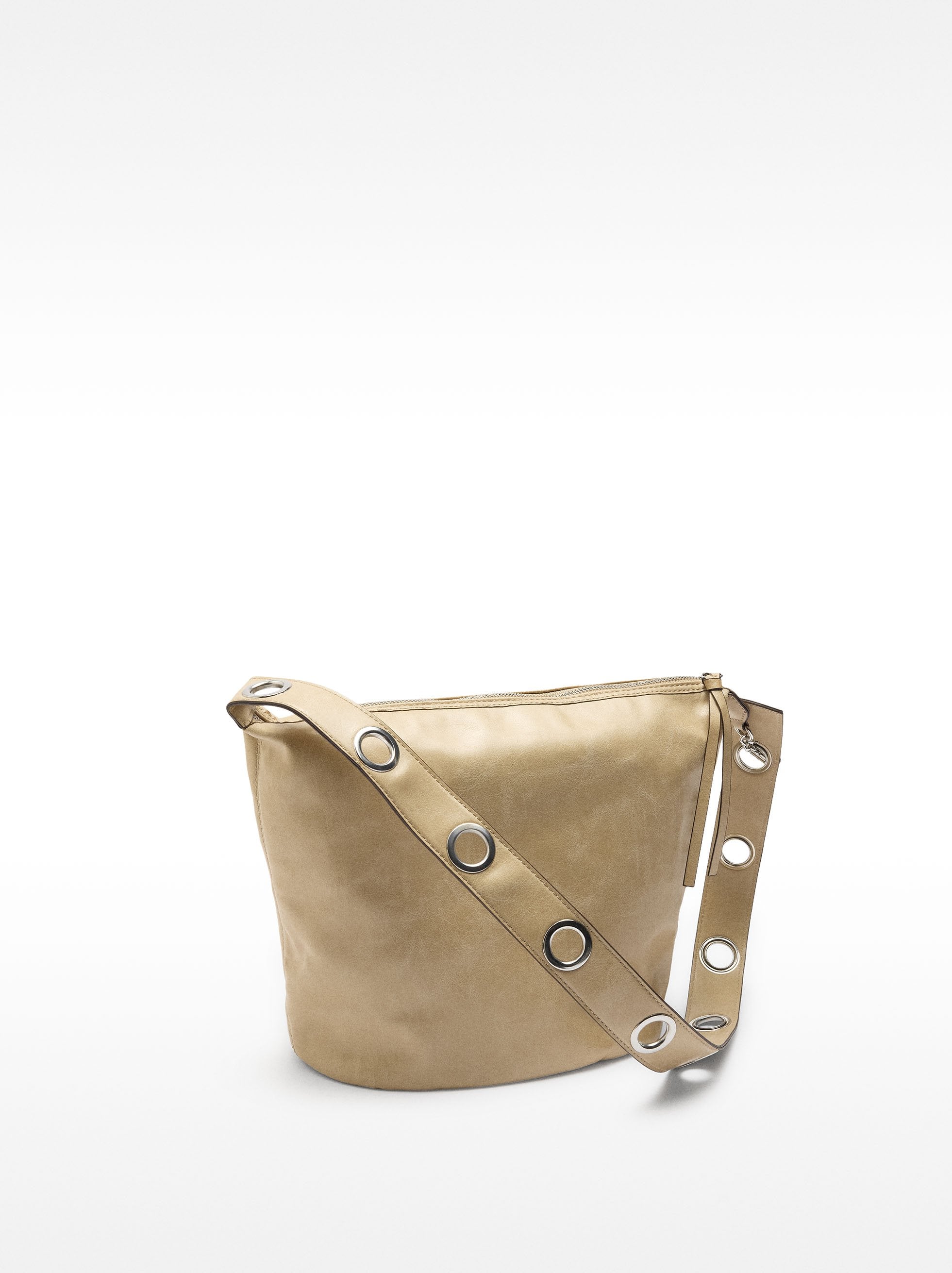 Bolso De Hombro Efecto Craquelado
