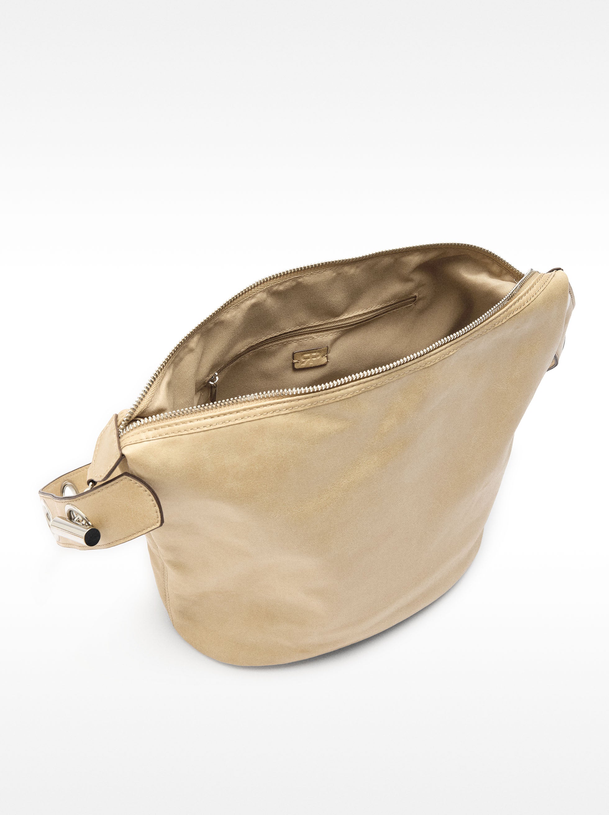 Bolso De Hombro Efecto Craquelado