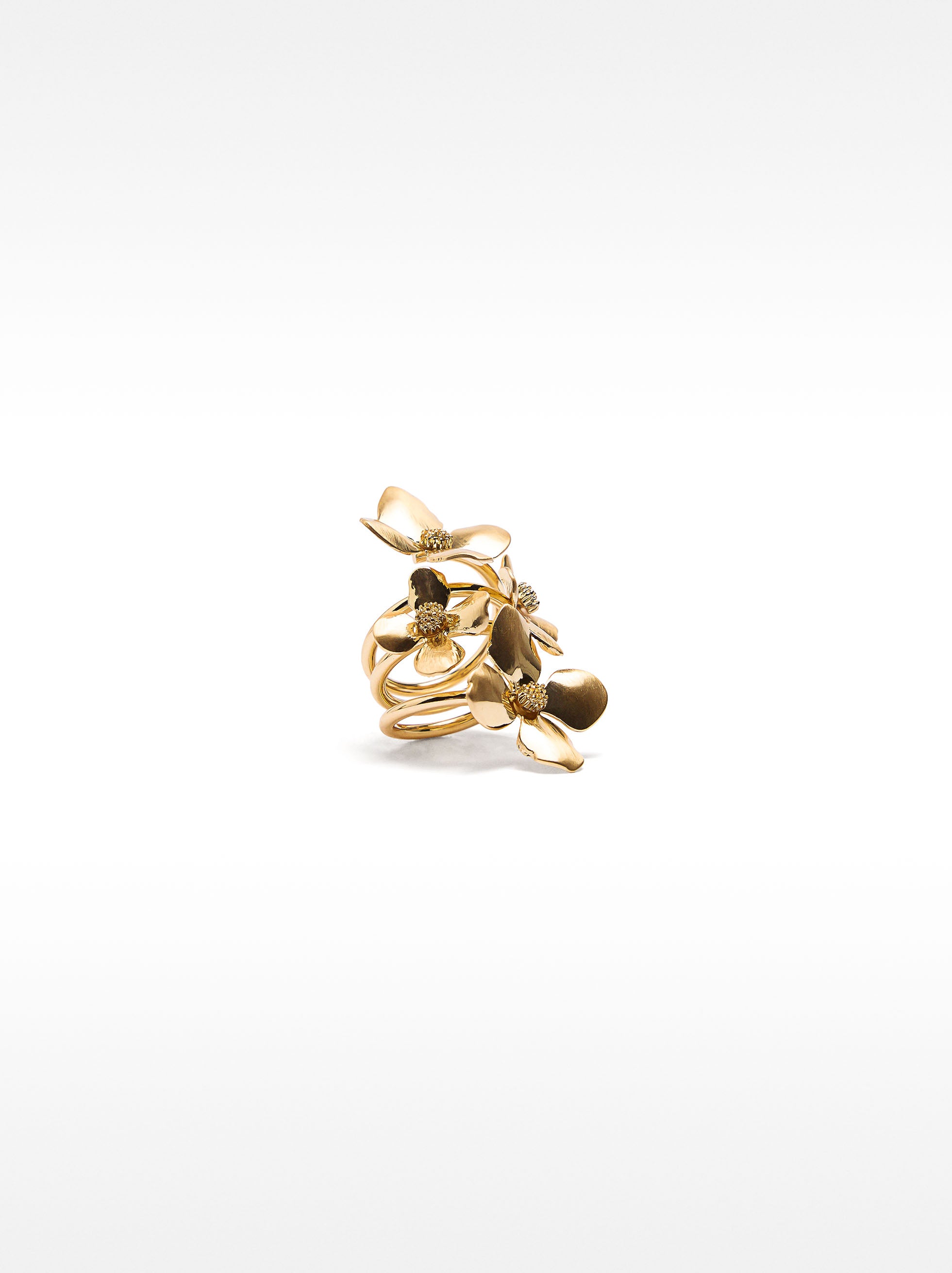 Anillo Espiral Con Flores