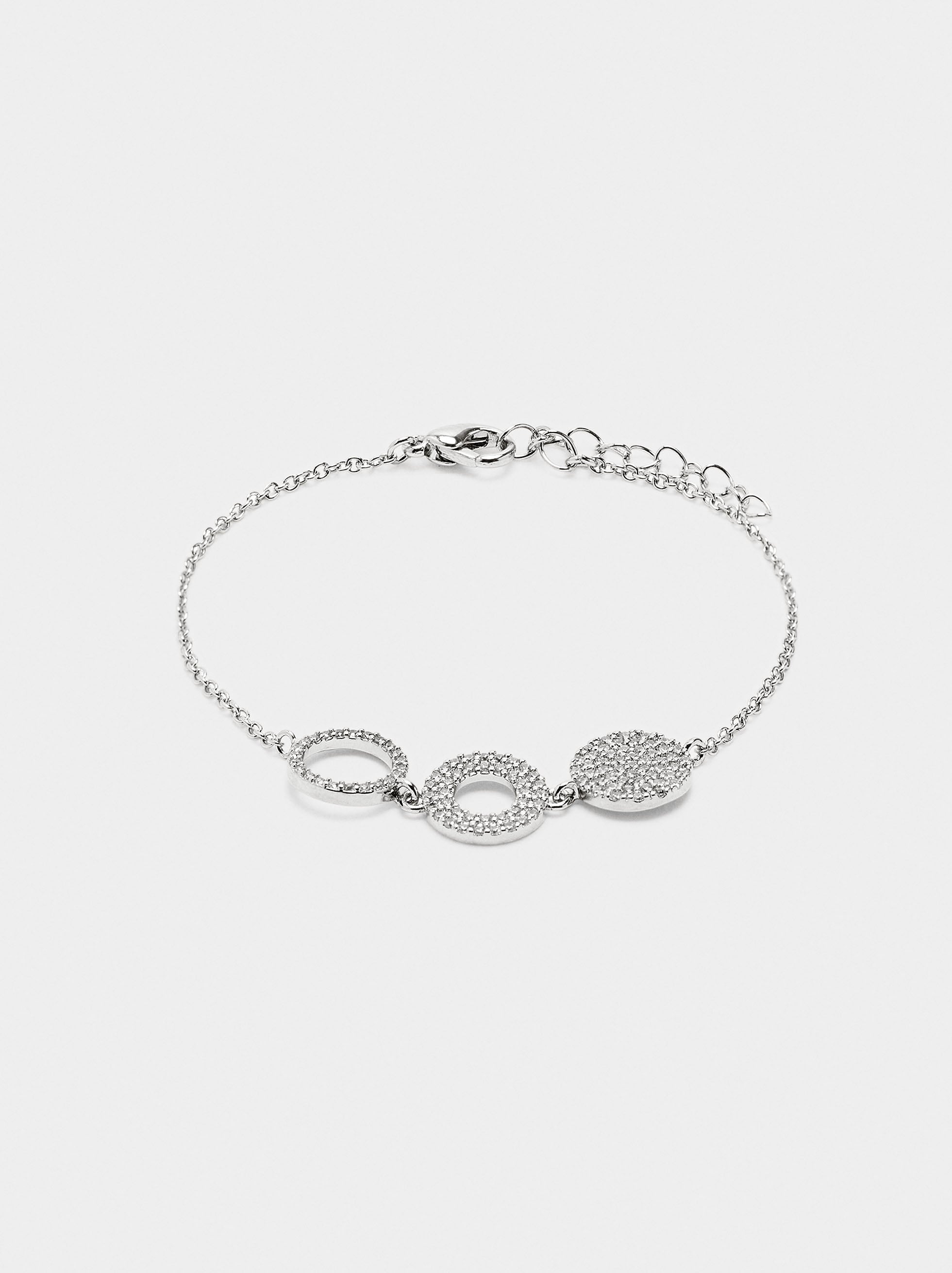 Pulsera De Detalle De Aros Con Circonitas