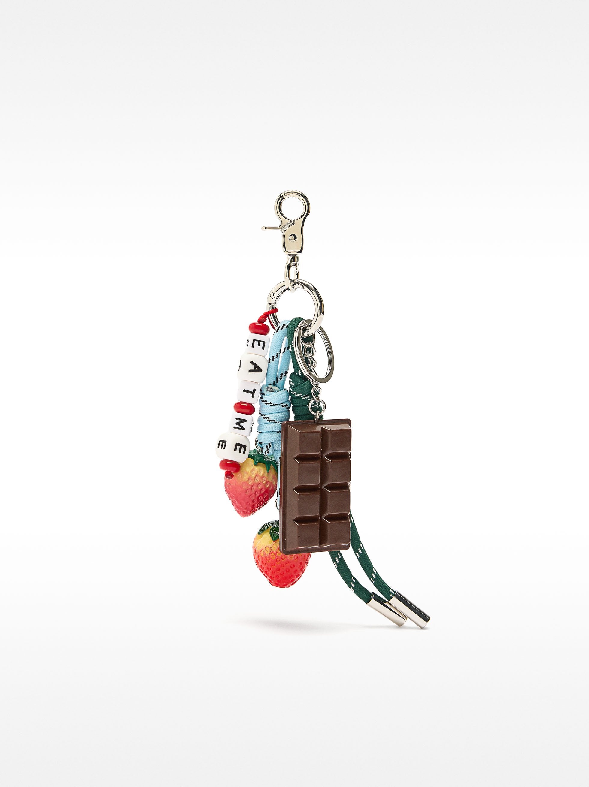 Llavero Charm De Fresas Y Chocolate