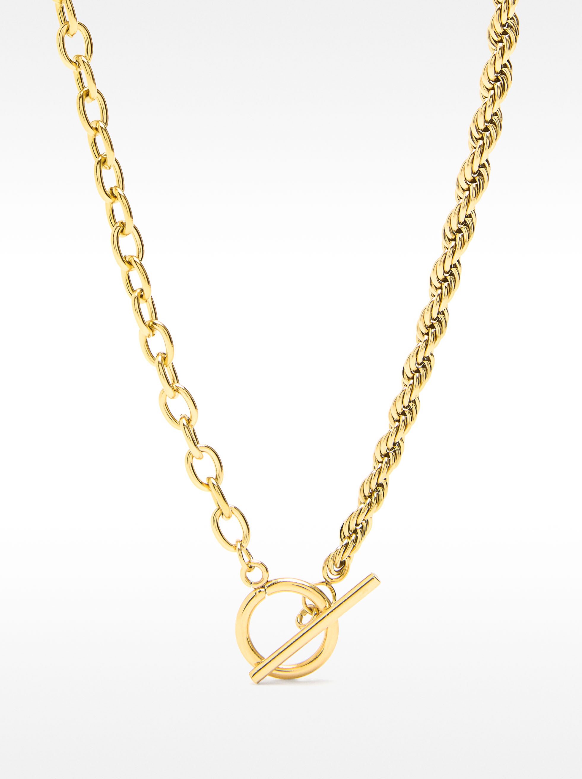 Collar Corto De Eslabones - Acero Inoxidable