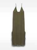 Vestido Largo Con Lino