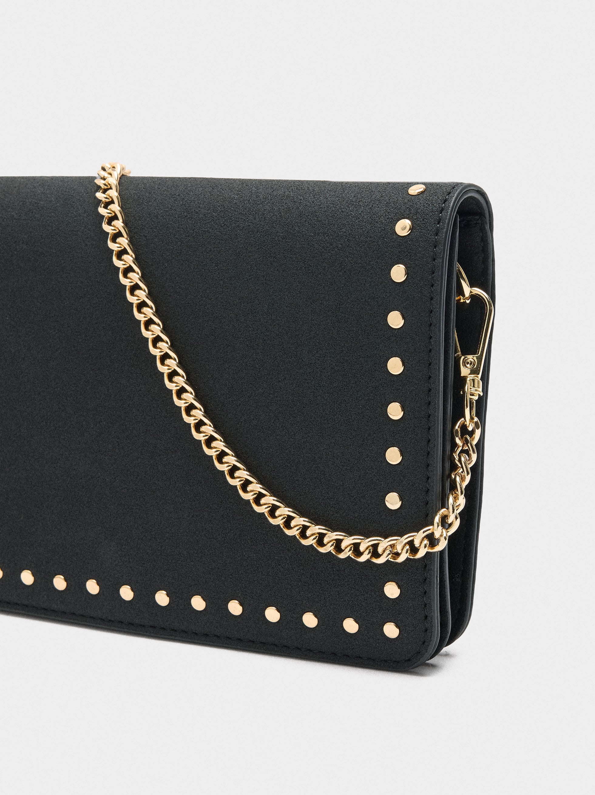 Bolso De Mano De Efecto Piel Con Tachuelas