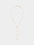 Collar Largo Con Perlas De Agua Dulce - Acero Inoxidable