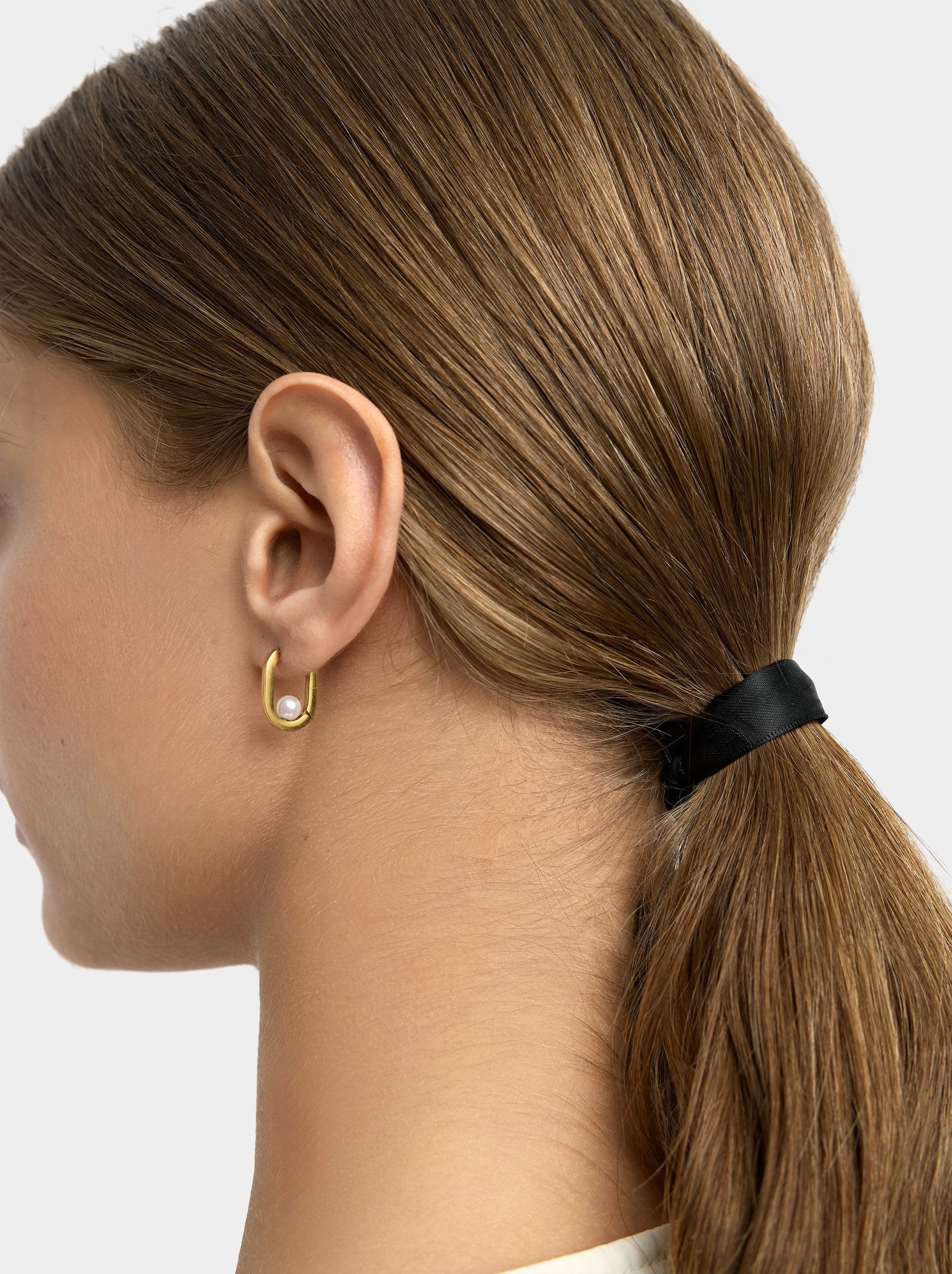 Aro Individual Con Perla - Acero Inoxidable