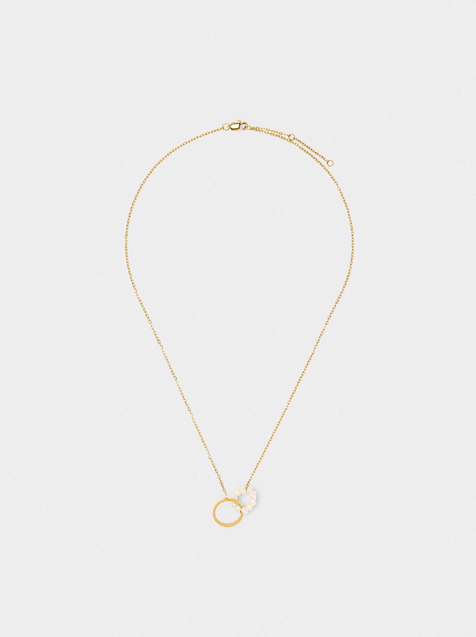 Collar Con Perlas De Agua Dulce - Acero Inoxidable