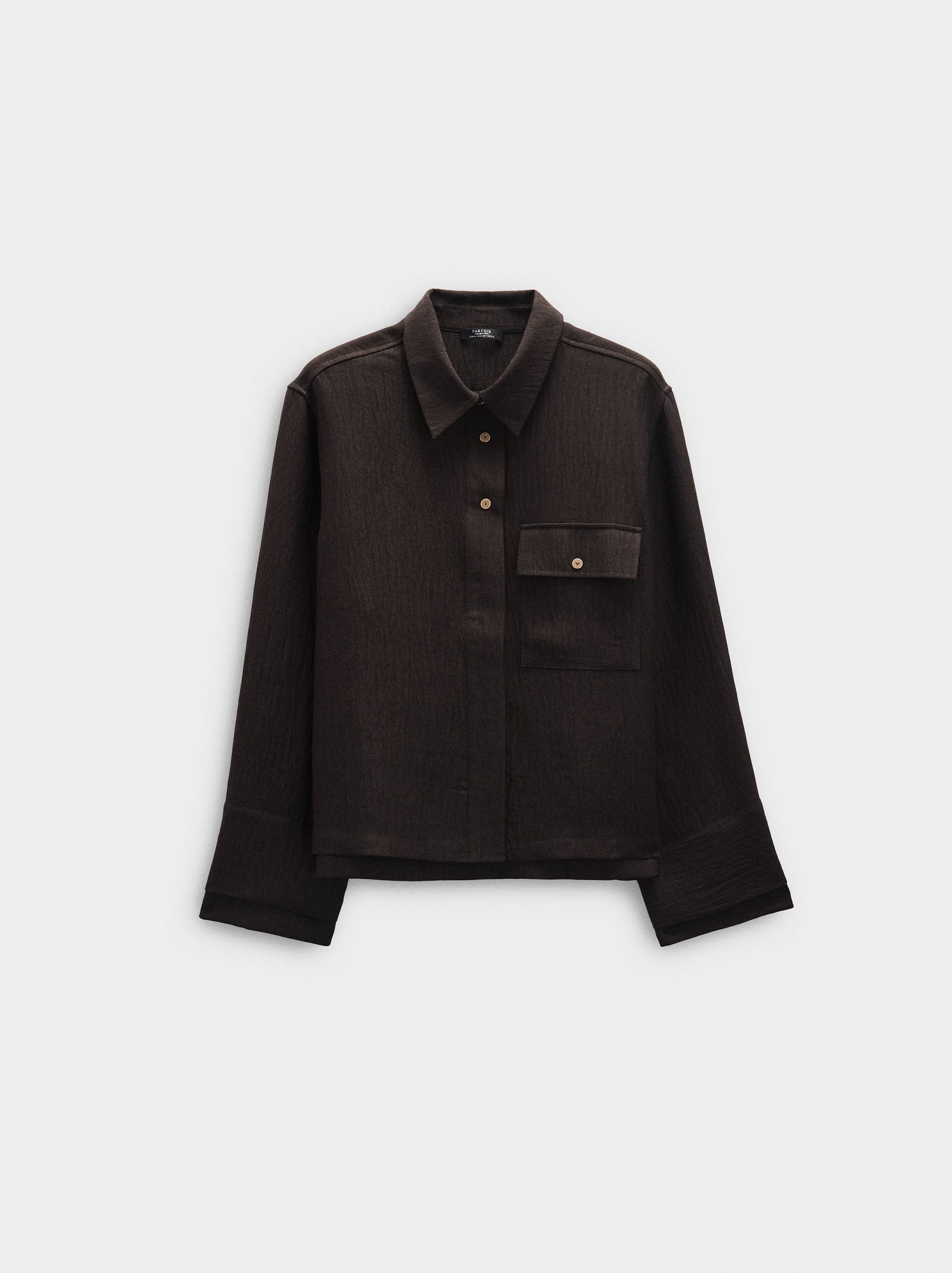 Camisa Fluida Con Efecto Arrugado