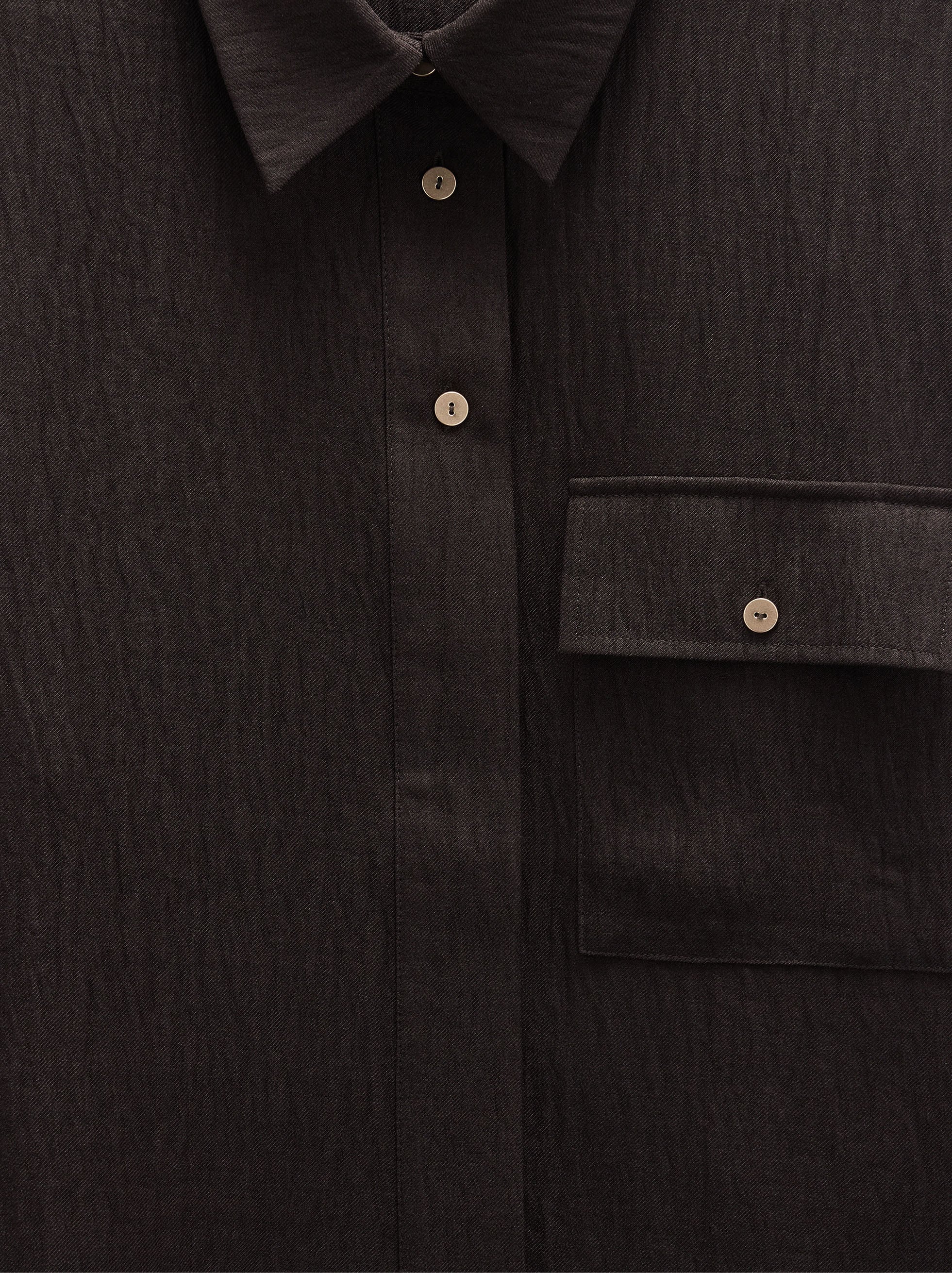 Camisa Fluida Con Efecto Arrugado