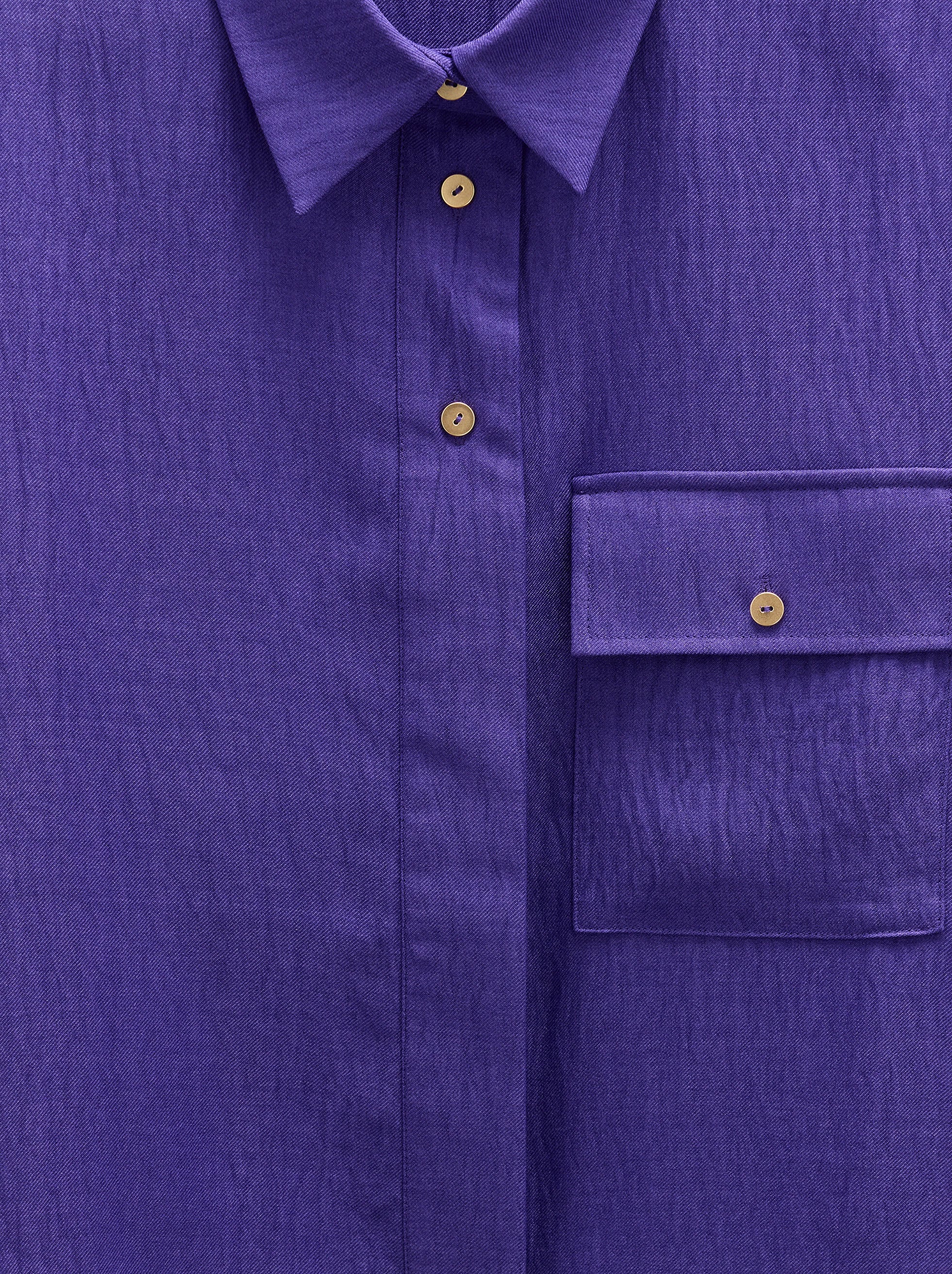 Camisa Fluida Con Efecto Arrugado