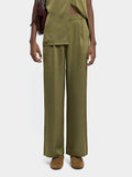 Pantalón Fluido Con Efecto Arrugado
