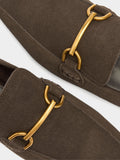 Mocasines De Piel Con Detalle Metálico