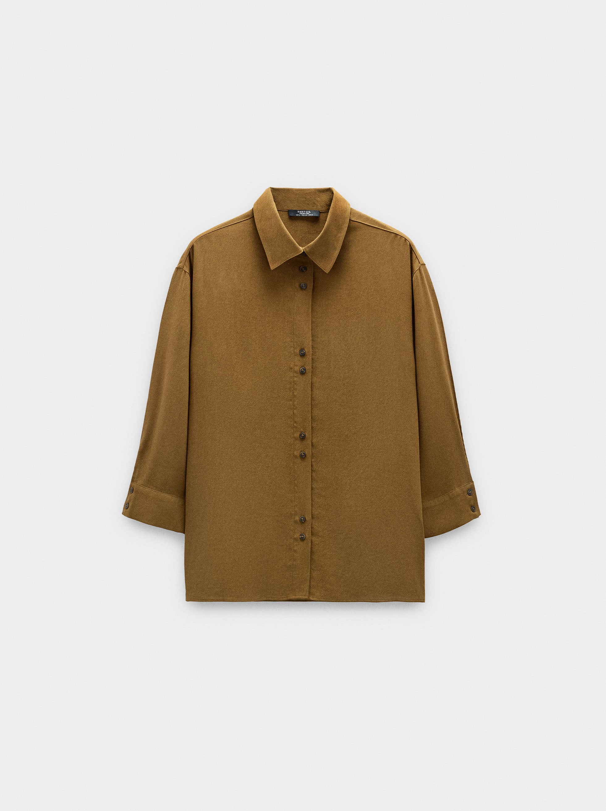 Camisa De Lyocell Con Botones Dobles