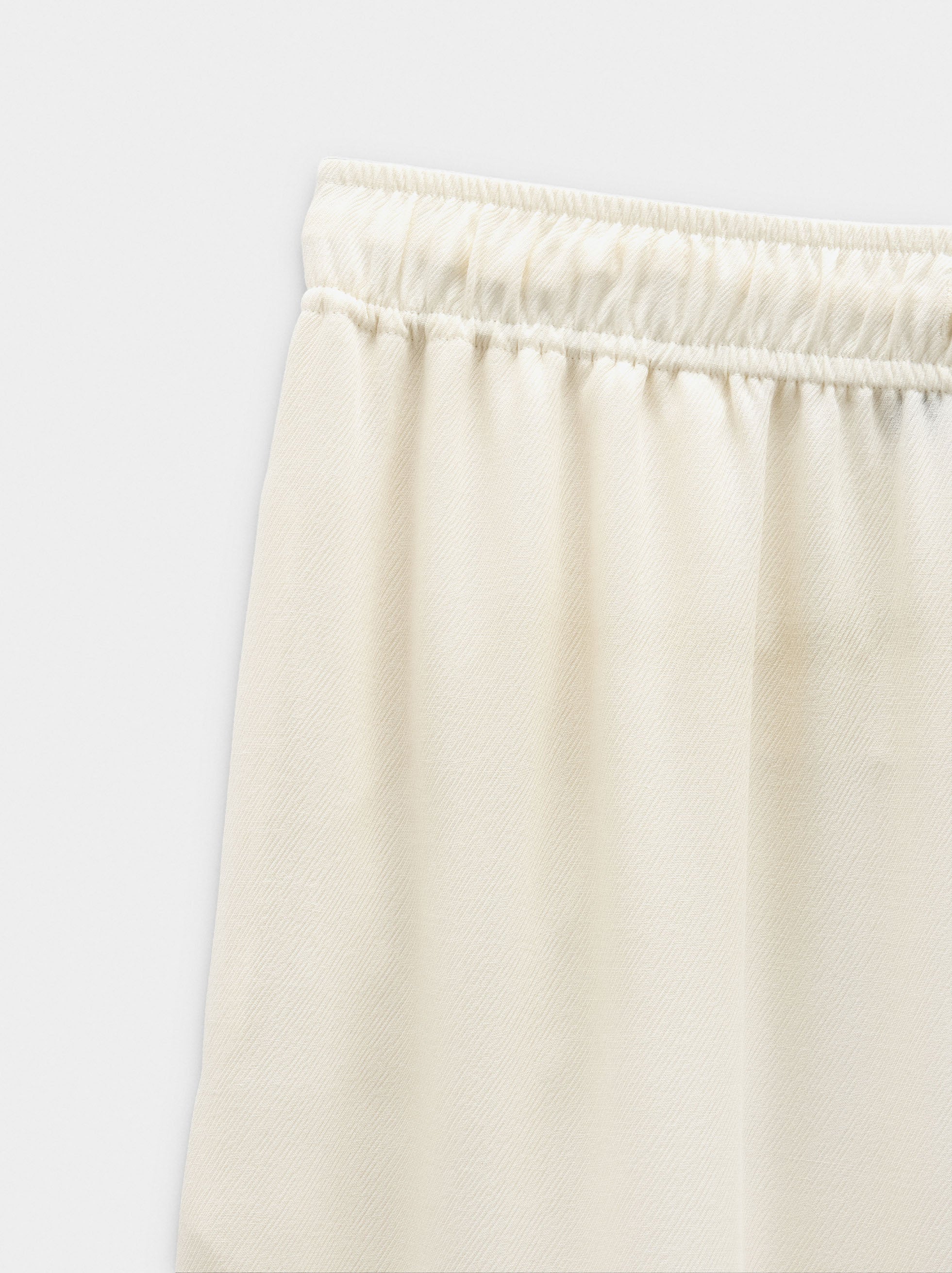 Pantalón De Lyocell Con Cintura Elástica