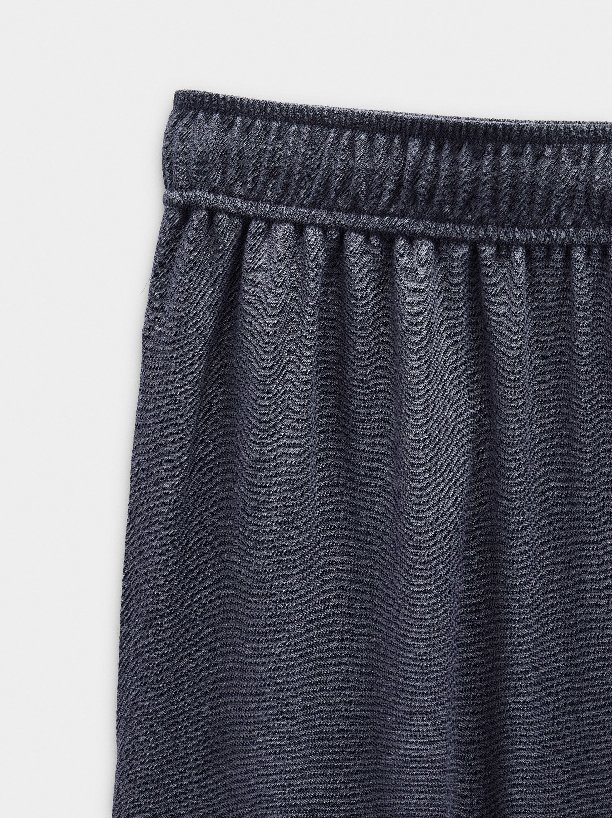 Pantalón De Lyocell Con Cintura Elástica