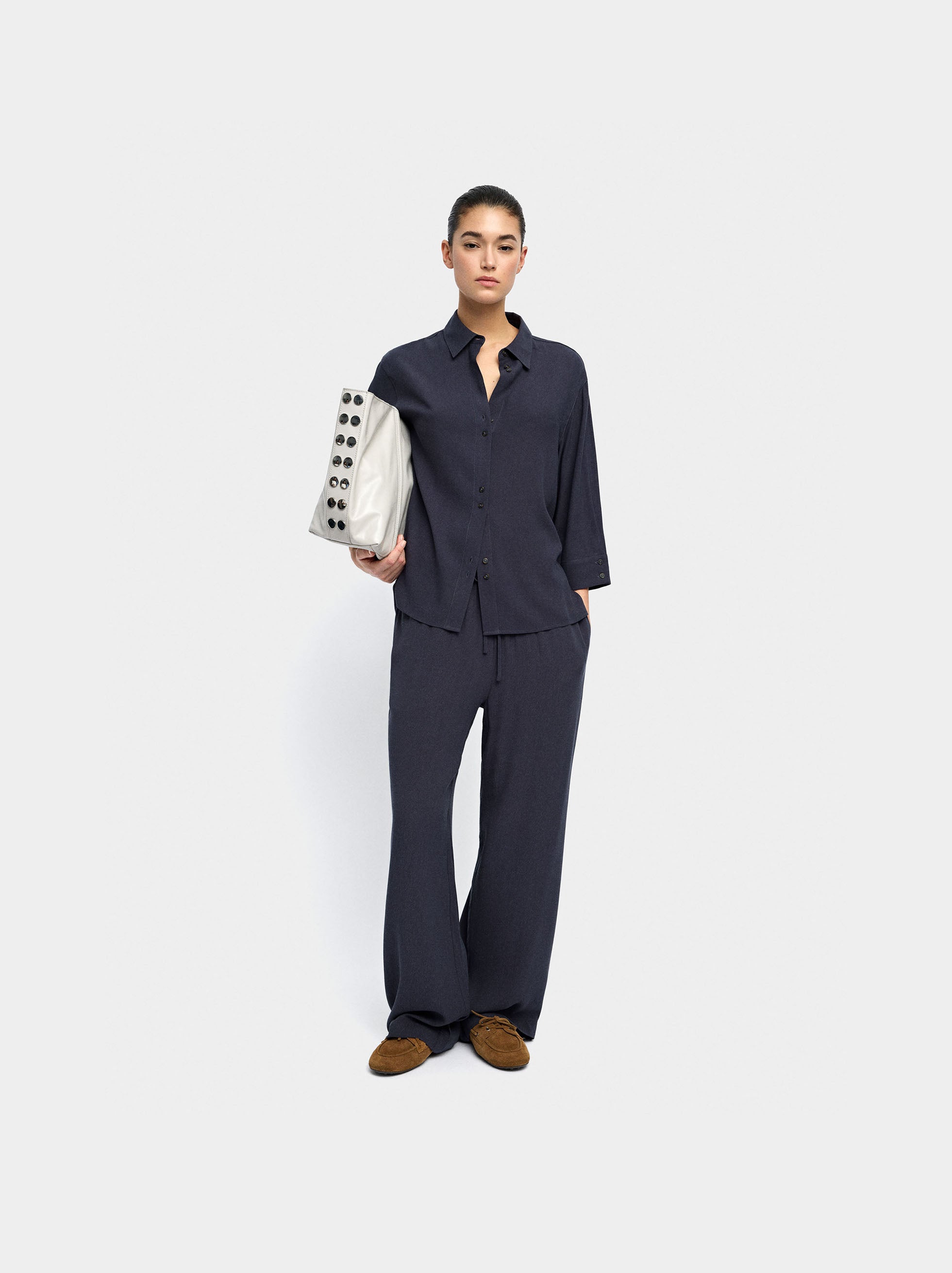 Pantalón De Lyocell Con Cintura Elástica