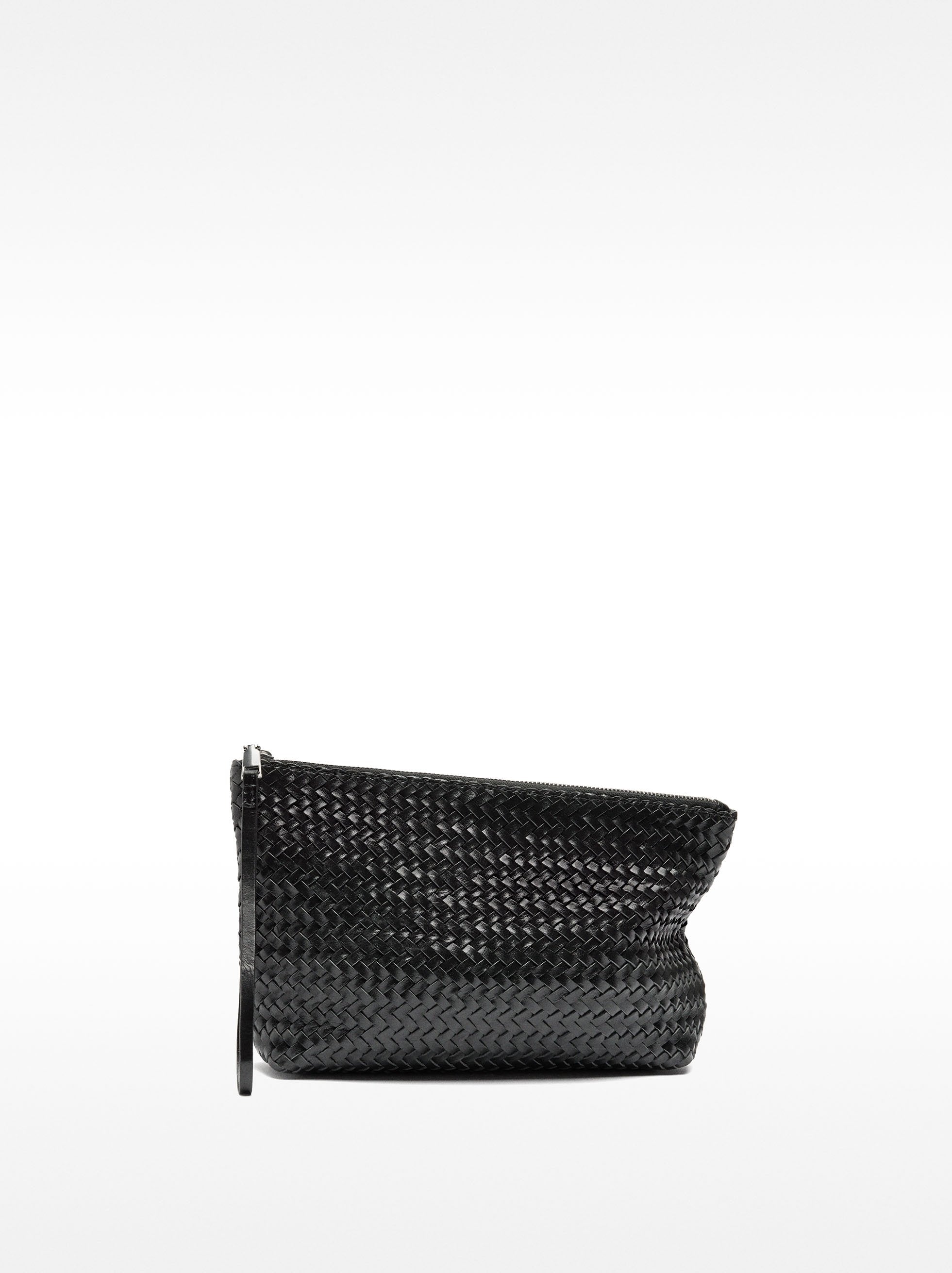 Bolso De Mano De Piel Trenzada