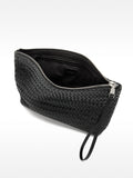 Bolso De Mano De Piel Trenzada