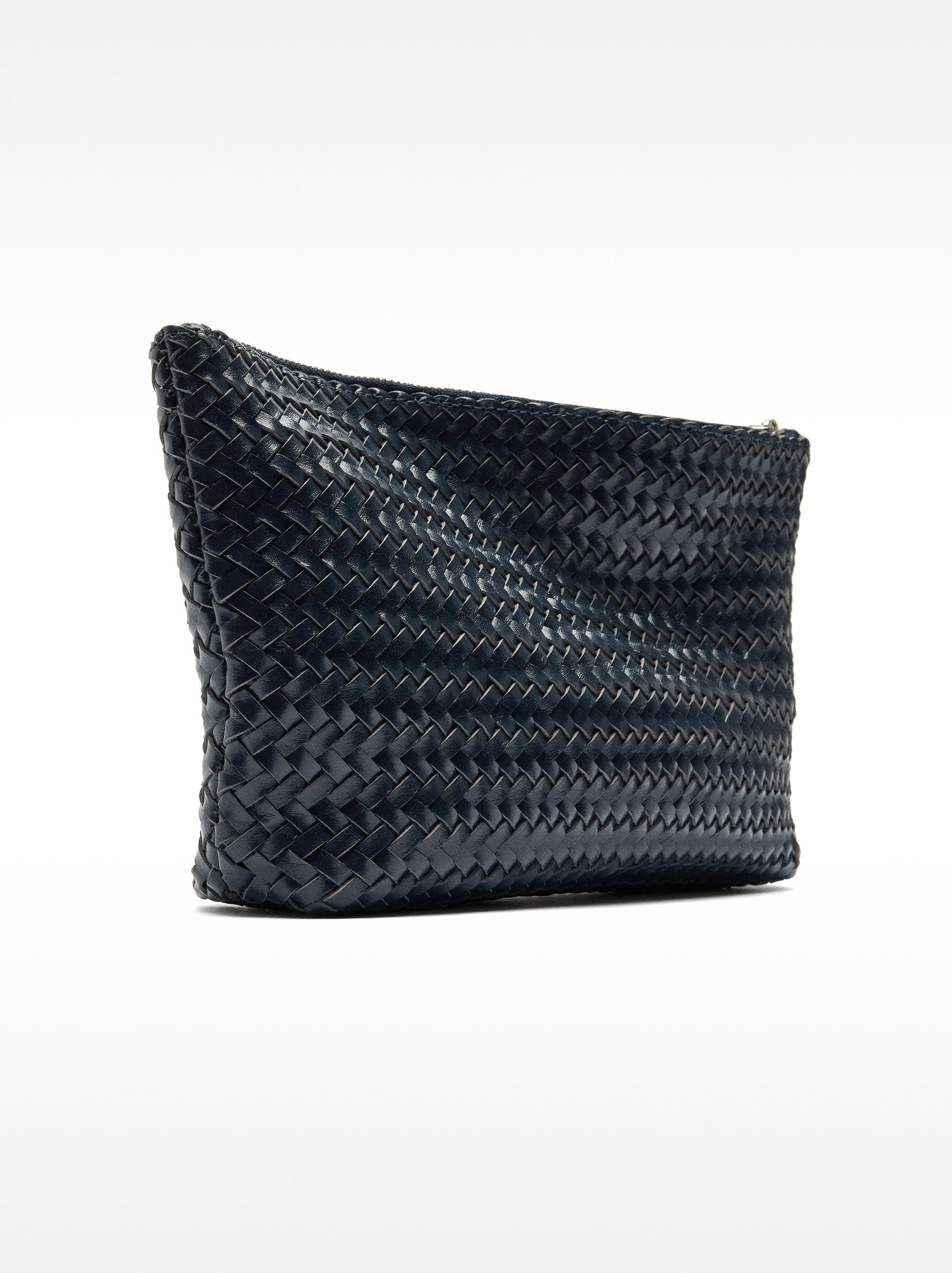 Bolso De Mano De Piel Trenzada