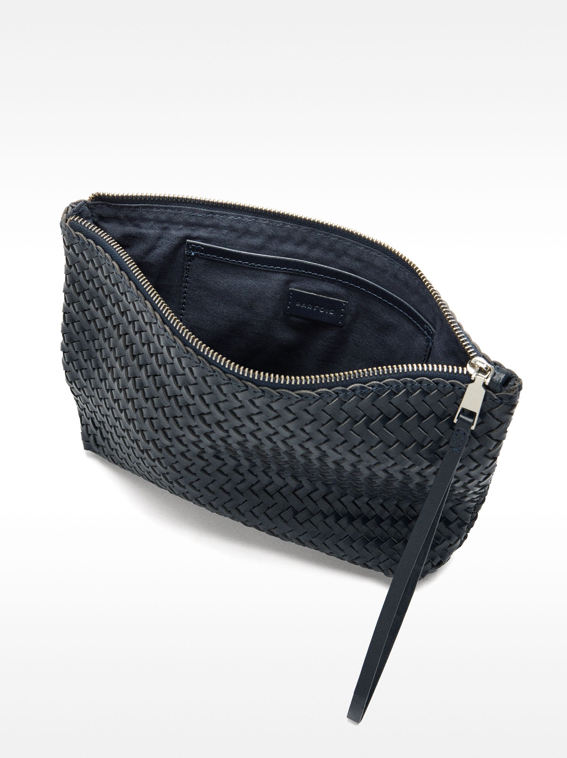 Bolso De Mano De Piel Trenzada