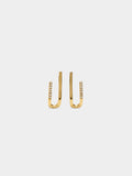 Pendientes Earjack Con Cristales - Acero Inoxidable