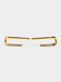 Pendientes Earjack Con Cristales - Acero Inoxidable