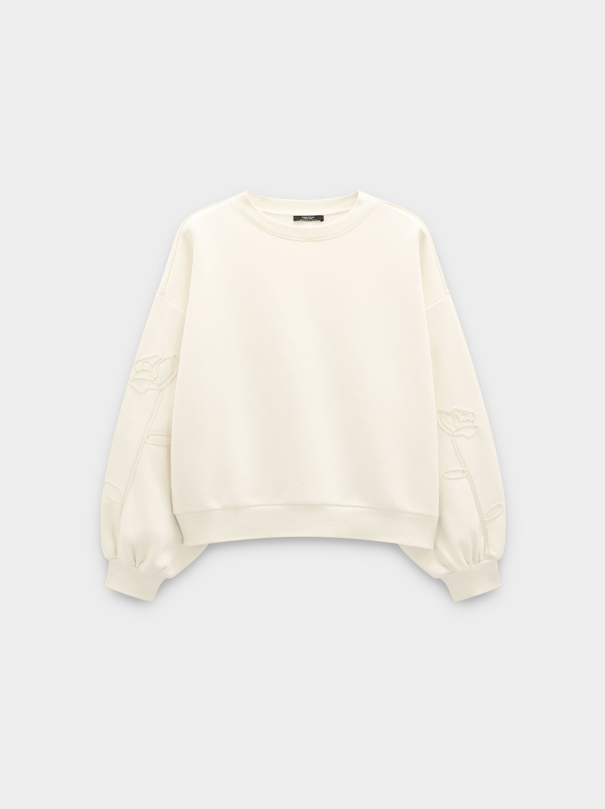 Sudadera De Algodón Con Flor