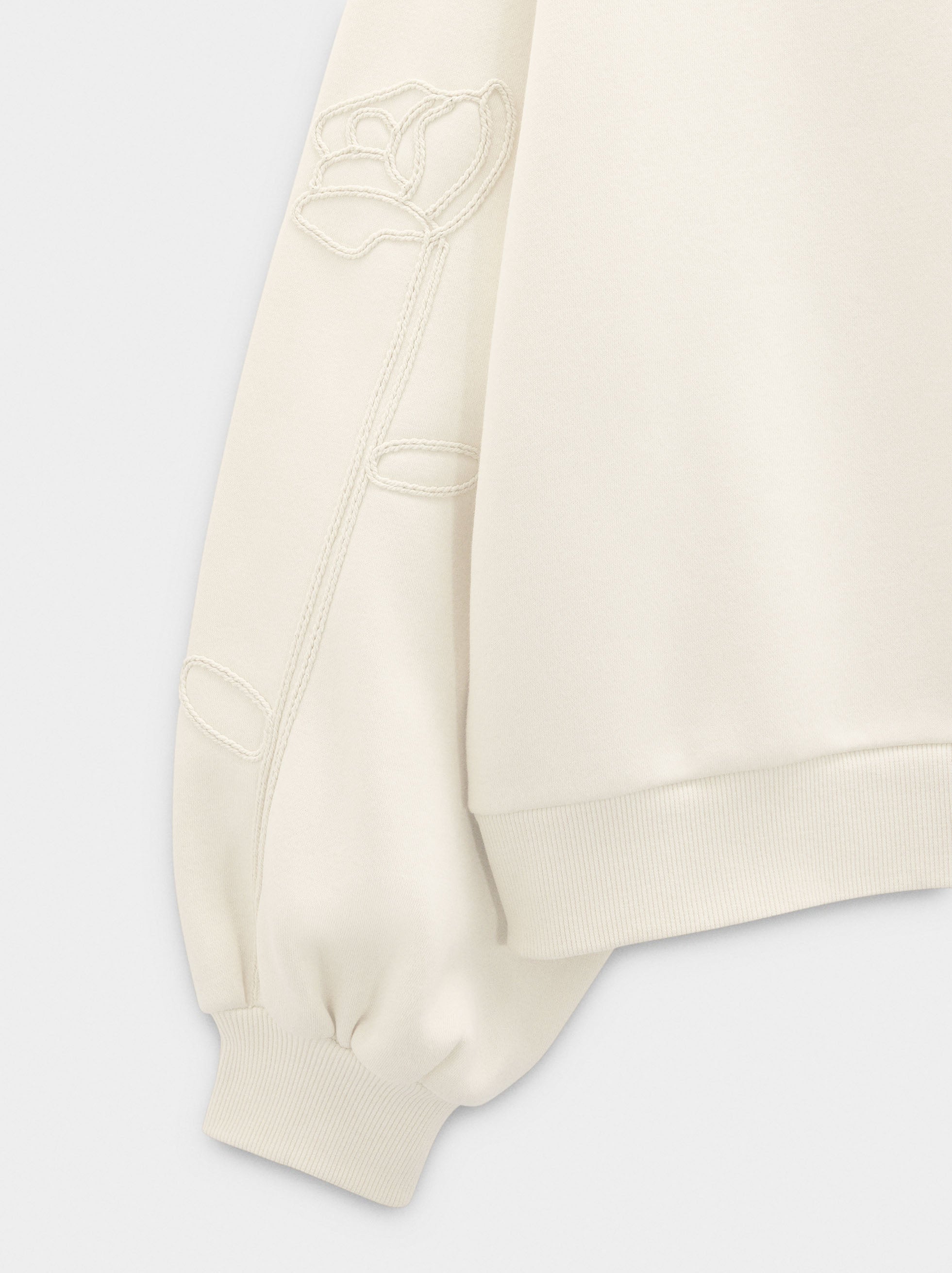 Sudadera De Algodón Con Flor