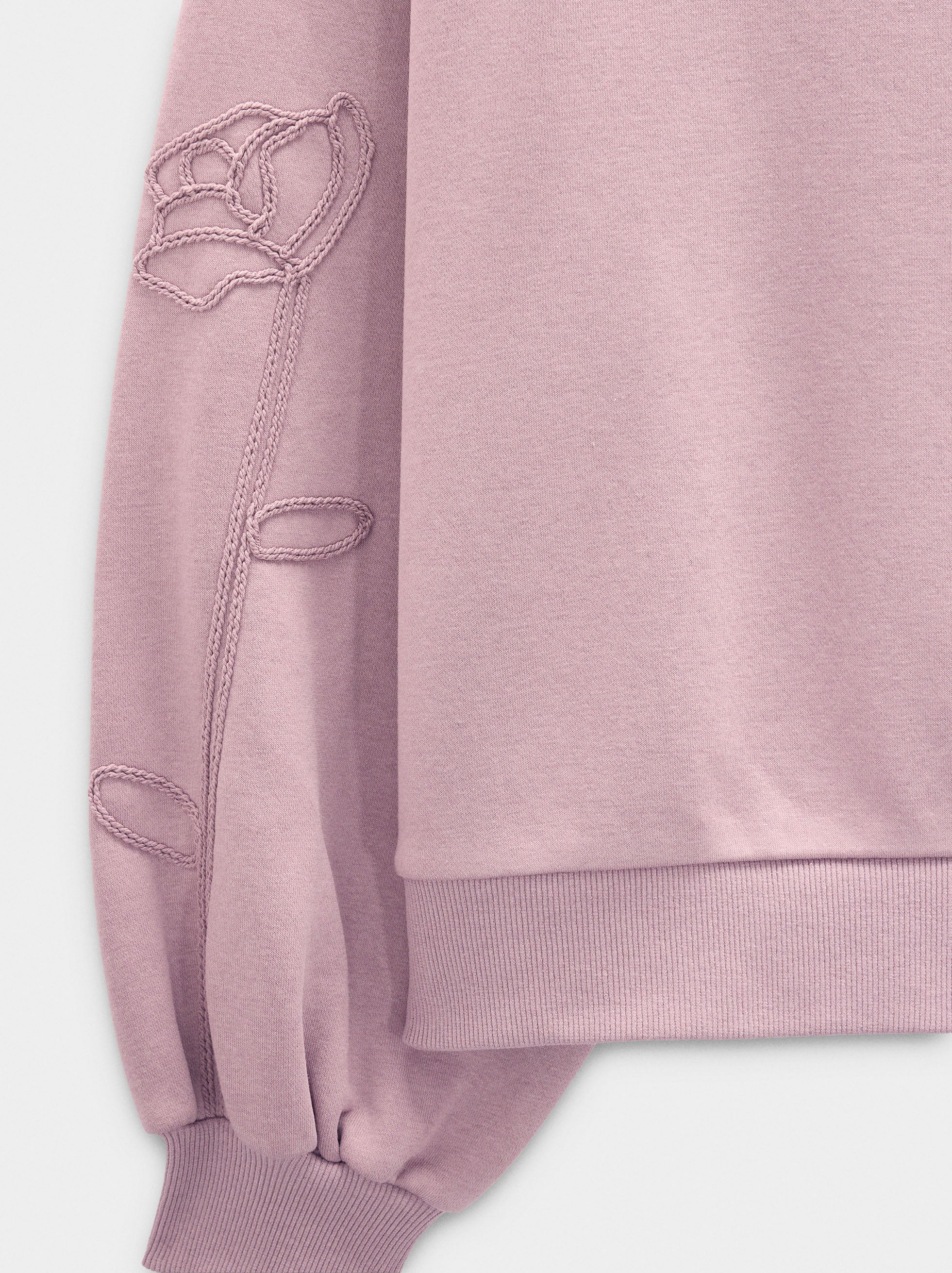 Sudadera De Algodón Con Flor