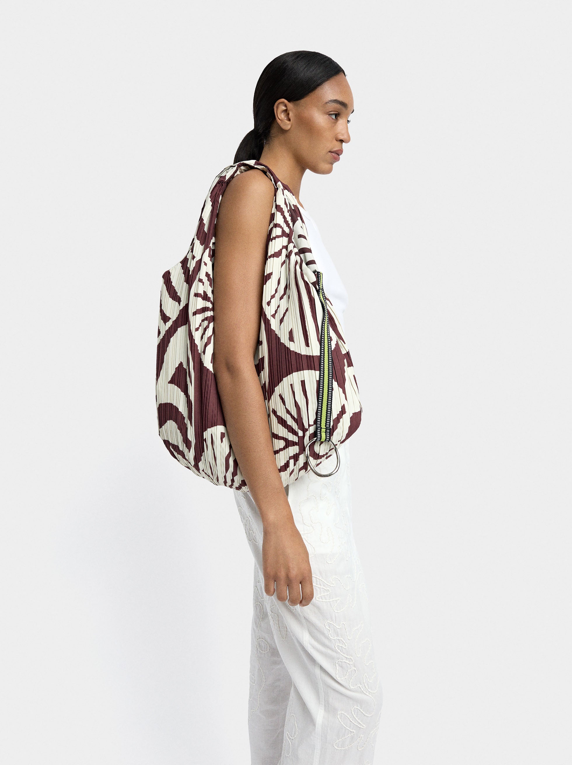 Bolso De Hombro Nylon Estampado