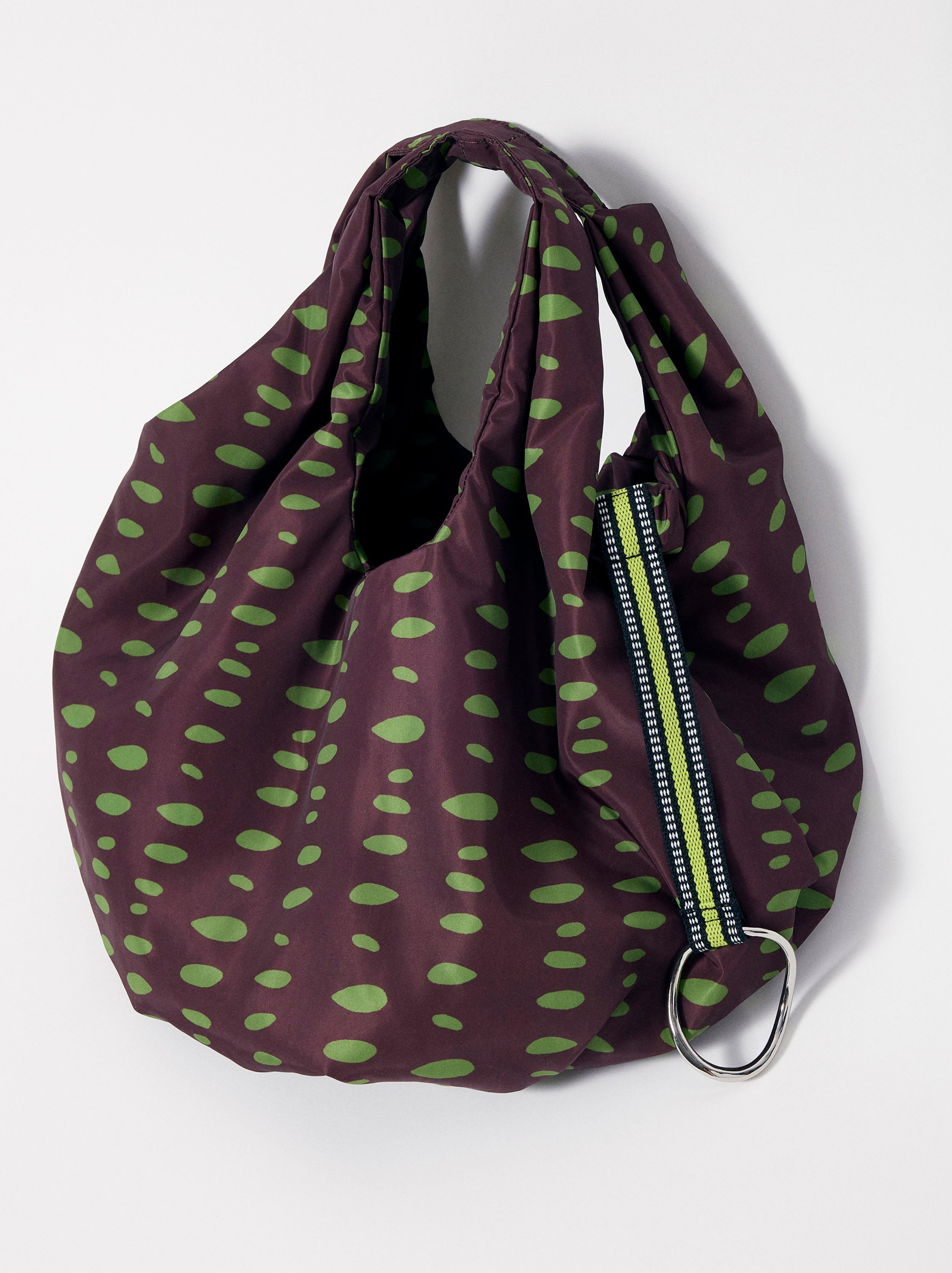 Bolso De Hombro Nylon Estampado