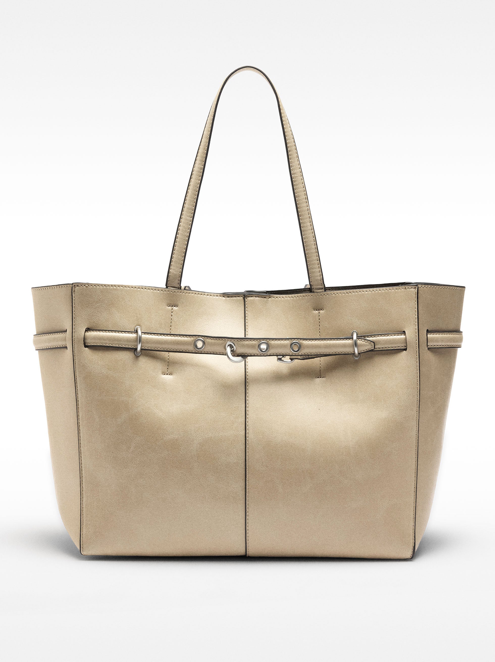 Bolso Shopper Efecto Craquelado