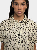 Camisa De Estampado Animal 100% Lyocell