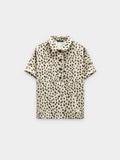 Camisa De Estampado Animal 100% Lyocell