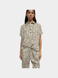 Camisa De Estampado Animal 100% Lyocell