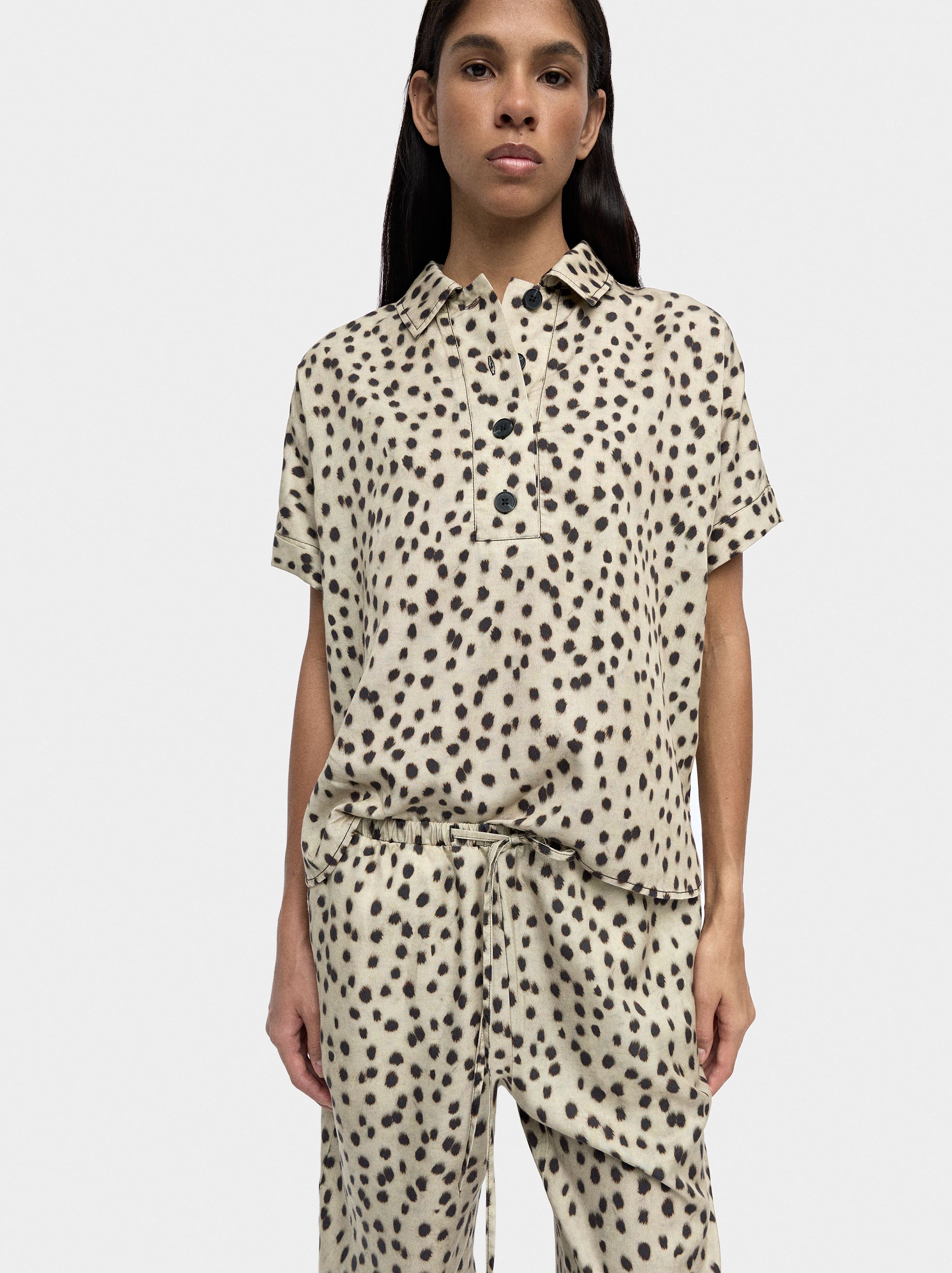 Pantalón Estampado Animal 100% Lyocell