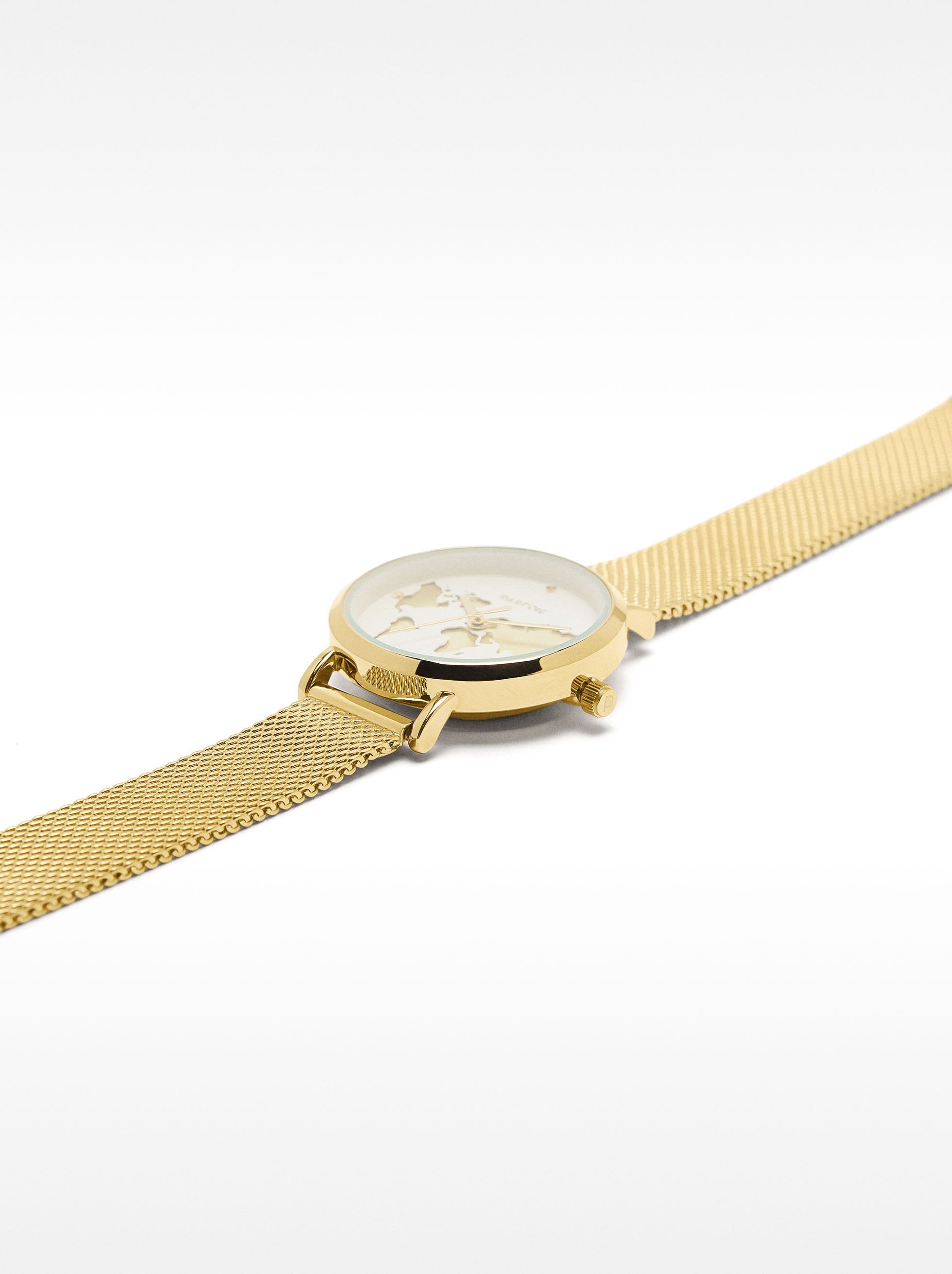 Reloj De Esfera Mapamundi