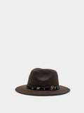 Sombrero De Lana Con Cinturón De Piel
