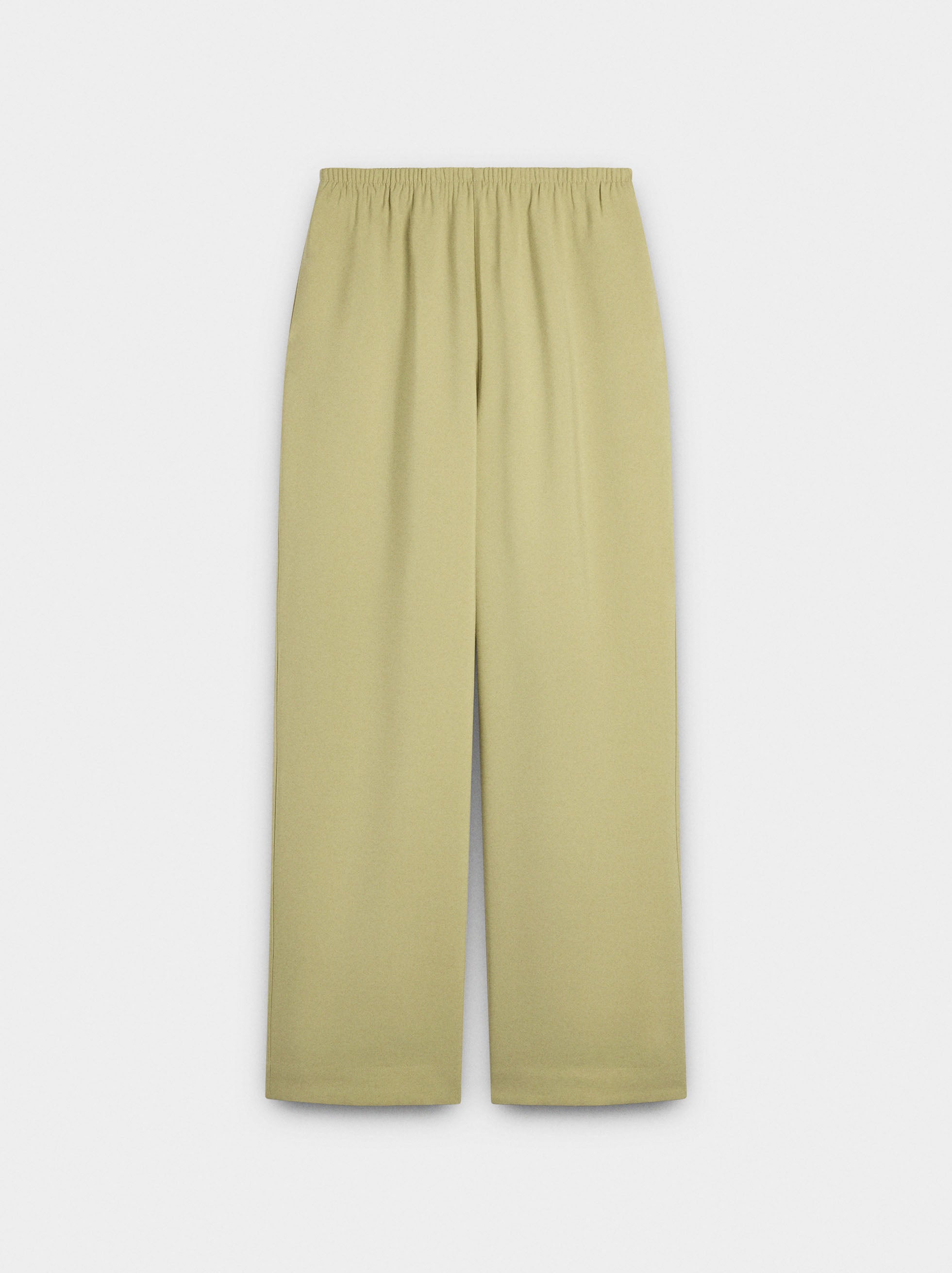 Pantalón Fluido Con Cintura Elástica