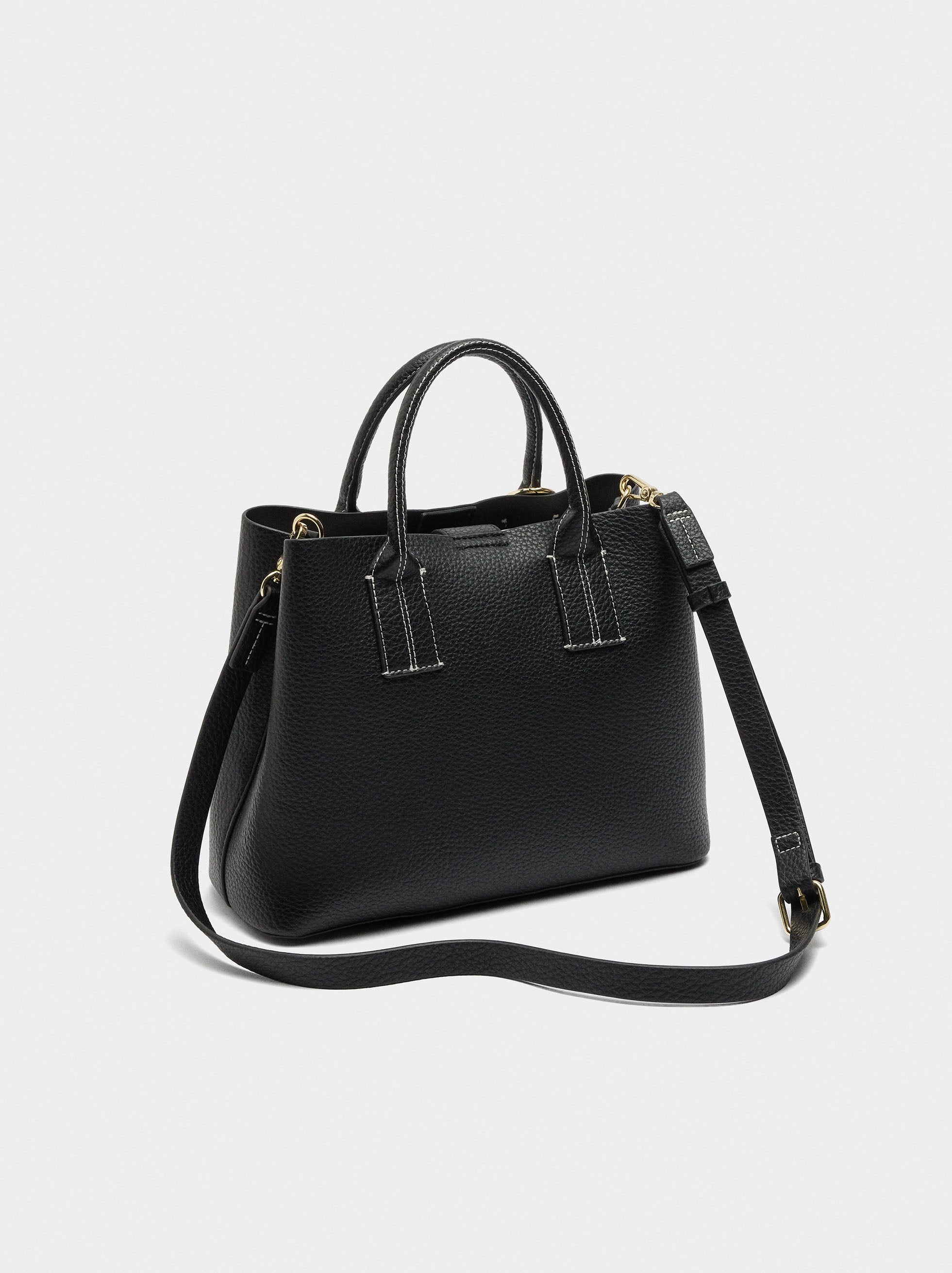 Bolso Tote Con Textura